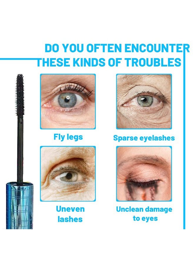 Mascara for Older Women 60 Plus, Mascara for Women over 60 with Thinning Lashes, Waterproof Hypoallergenic Tubing Mascaras Black Volume and Length for Sensitive Eyes (1 Pack)