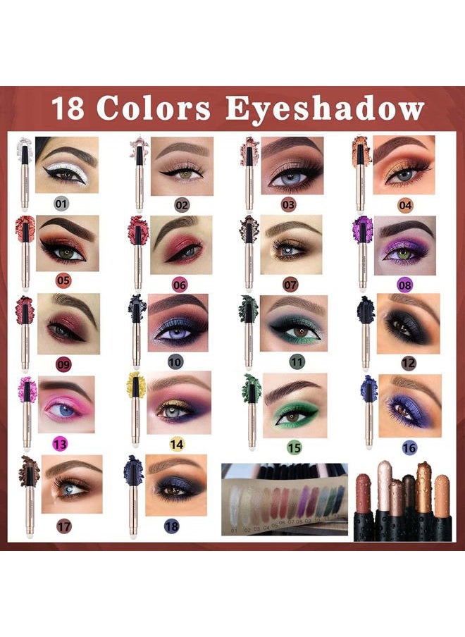 Cream Eyeshadow Stick,Nude Pink Smooth Shimmer Pencil，Hypoallergenic Waterproof Long Lasting Glitter Eye Shadow Pen Highlighter Stick ，Multi-Dimensional Eyes Look (Cream shimmer 02#)