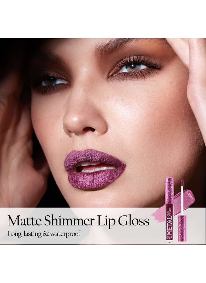 Metallic Liquid Lipsticks Matte Lips Lipstick Pearl Glitter Lip Gloss High Pigment Long Lasting Nonstick Lip Glaze Makeup for Women and Girls