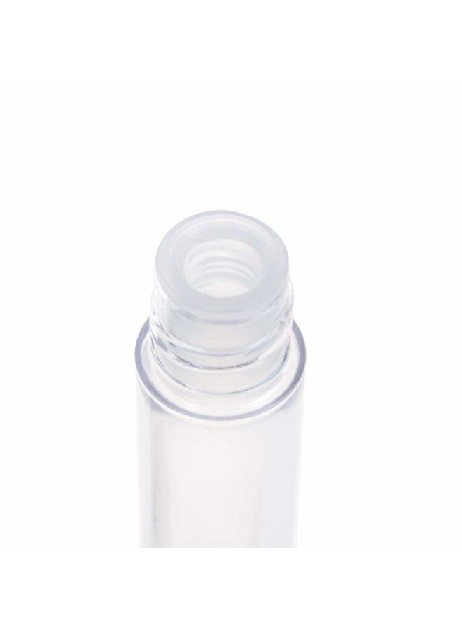 20 Pcs 4ml Transparent Reusable Empty Bottle Tube Container Makeup Vials Cosmetic Tool for Eyelash Growth Oil/Mascara with Rubber Inserts 8 Pcs Funnels (Gold)