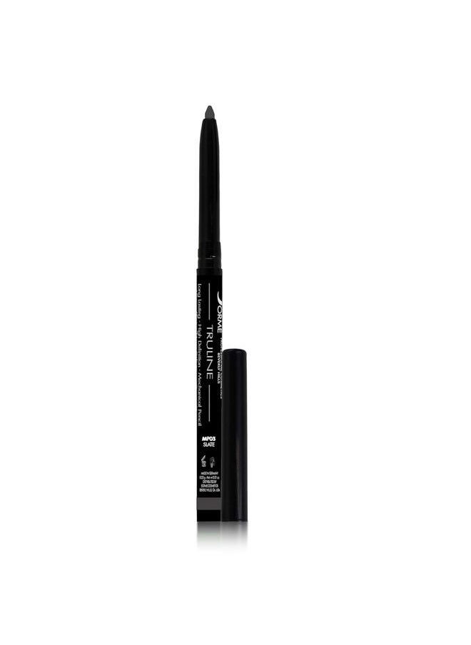 Truline Professional Mechanical Smudge Proof Eyeliner Pencil - Vitamin E Waterproof Gel Formula with Finest Color Pigment & Ultra Creamy - Nourishes Skin for All Day Long - 0.1 Ounce - Stone