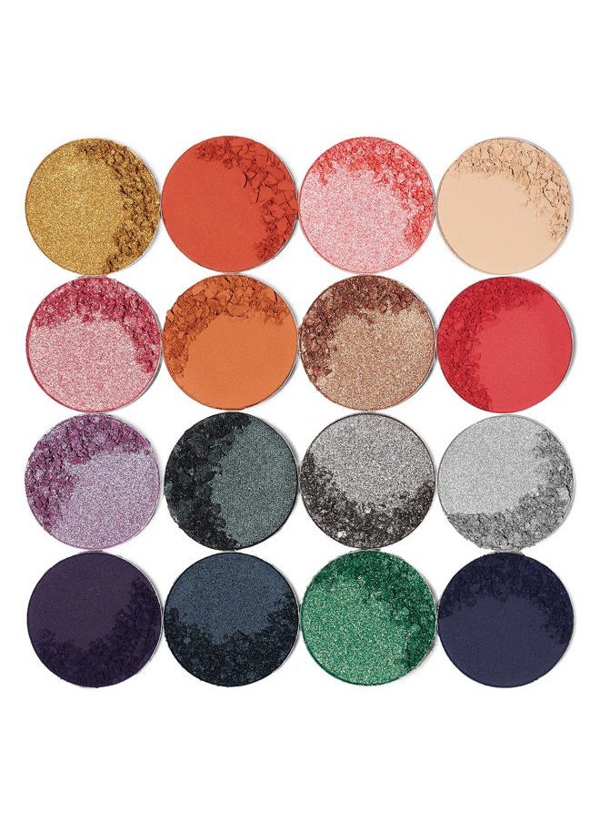 Palette The Magic Mini - Bright and Bold Red, Shades of 16, Professional Eye Makeup, Pigmented Palette, Makeup Palette for Eye Color & Shine