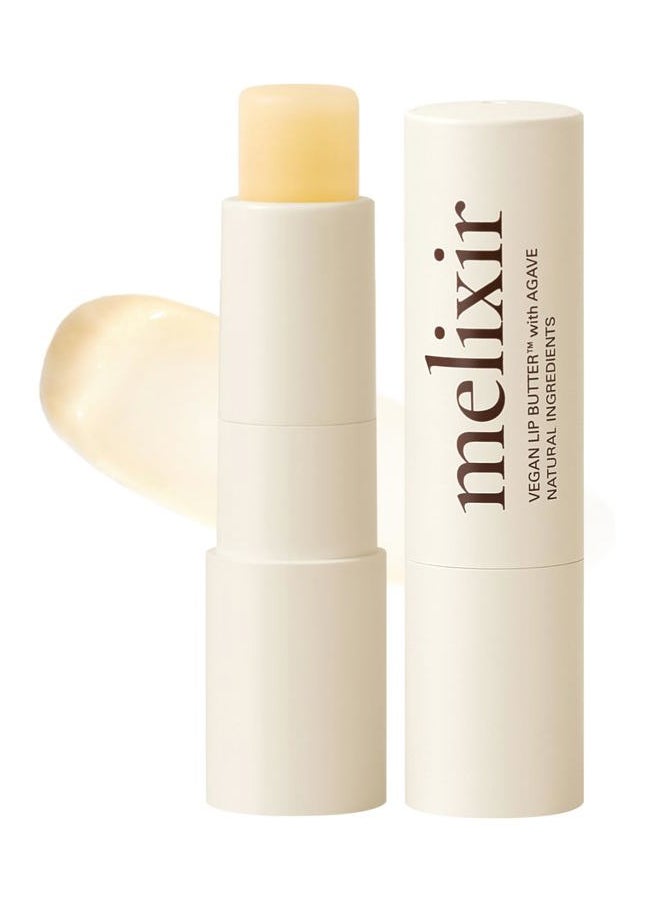 Vegan Lip Butter #01 Agave(Clear) (+11 more colors) 0.13oz, Bee Free, Petrolatum Free, Deep Nourishing Plant-Based Vegan Chapstick, Vegan Lip Balm for Dry, Cracked and Chapped Lips