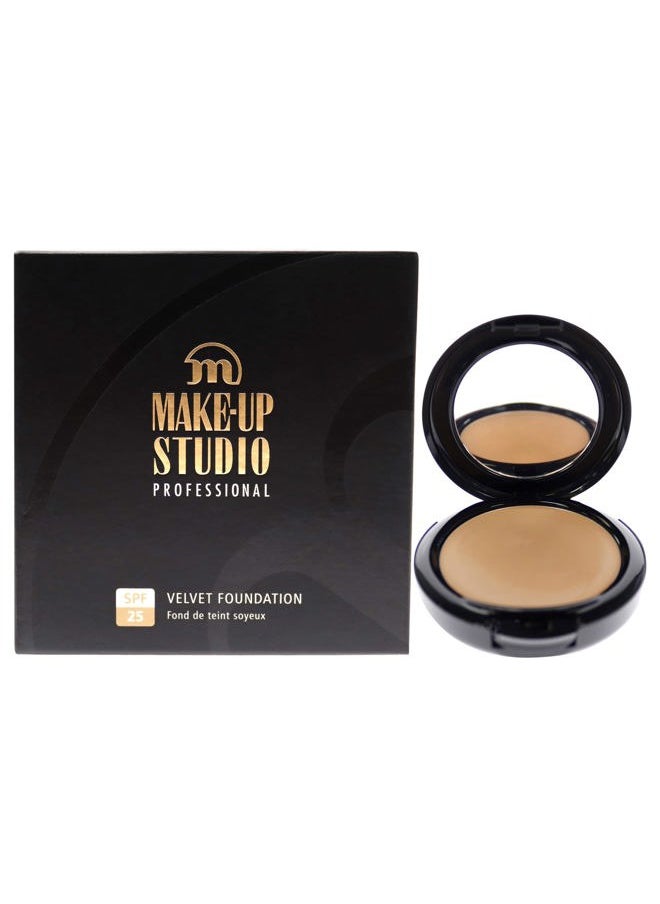Make-Up Studio Professional Amsterdam Make-Up Velvet Foundation - Silky Smooth Coverage - No Powder Needed - Handy Packaging With Mirror And Sponge - Ideal For On-The-Go - Cb2 Amber - 0.27 Oz
