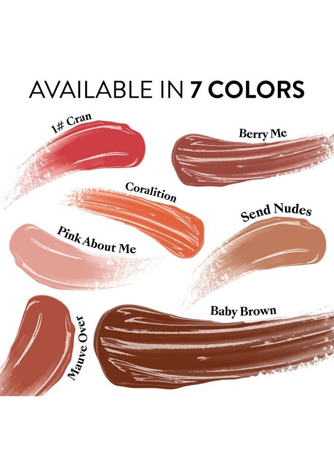 Cosmetics Lip Gloss for Women Tinted Lip Balm Stain, Long Lasting Buildable Moisturizing Lipgloss Lipstick Topper, Made in USA, Cruelty Free Vegan Makeup, #1 Cran