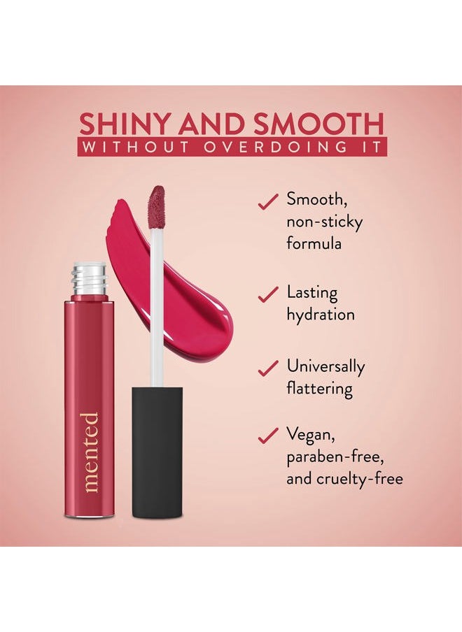 Cosmetics Lip Gloss for Women Tinted Lip Balm Stain, Long Lasting Buildable Moisturizing Lipgloss Lipstick Topper, Made in USA, Cruelty Free Vegan Makeup, #1 Cran