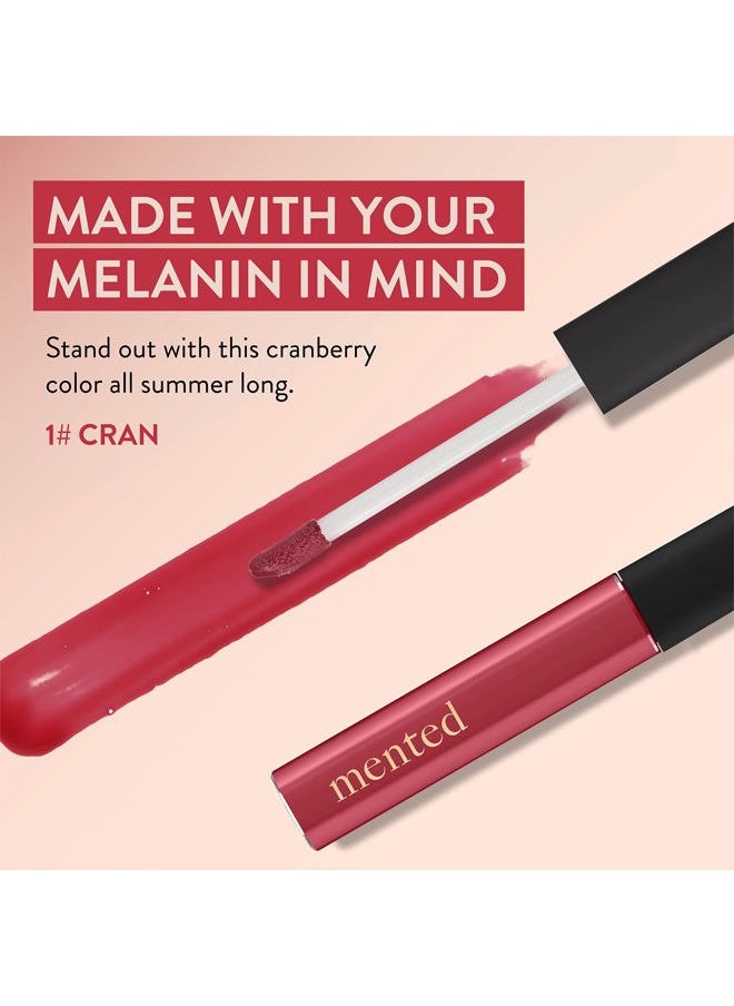 Cosmetics Lip Gloss for Women Tinted Lip Balm Stain, Long Lasting Buildable Moisturizing Lipgloss Lipstick Topper, Made in USA, Cruelty Free Vegan Makeup, #1 Cran