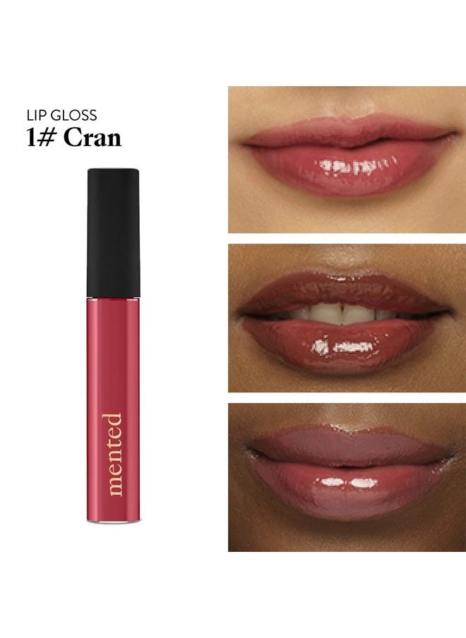 Cosmetics Lip Gloss for Women Tinted Lip Balm Stain, Long Lasting Buildable Moisturizing Lipgloss Lipstick Topper, Made in USA, Cruelty Free Vegan Makeup, #1 Cran