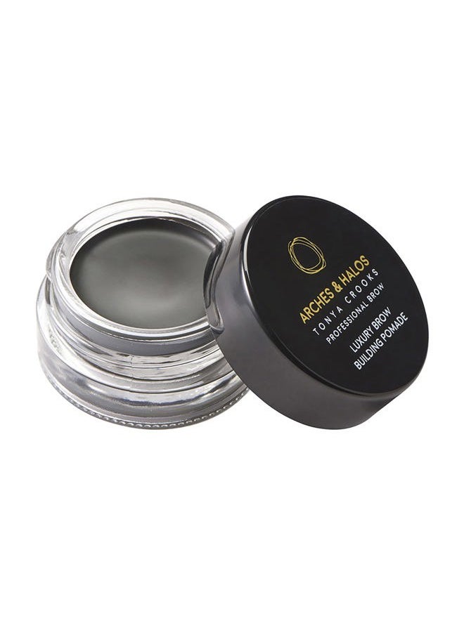 Luxury Brow Building Pomade - Charcoal - Tinting Brow Definer for Sculpting and Shaping Eyebrows - Soft, Smudge-Proof, Silky Texture - Lightweight Cream and Gel Blend - 0.106 oz
