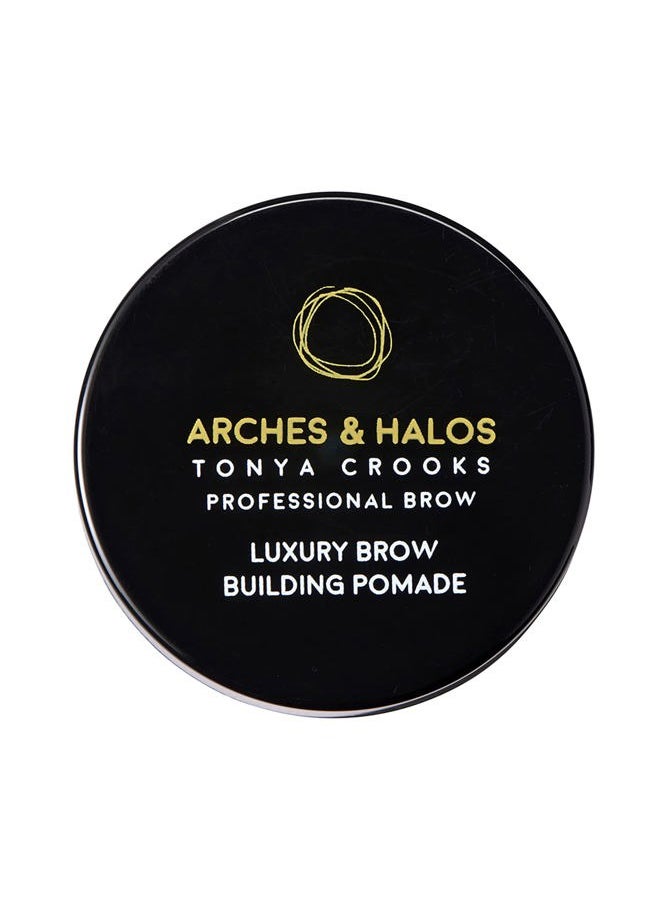 Luxury Brow Building Pomade - Charcoal - Tinting Brow Definer for Sculpting and Shaping Eyebrows - Soft, Smudge-Proof, Silky Texture - Lightweight Cream and Gel Blend - 0.106 oz