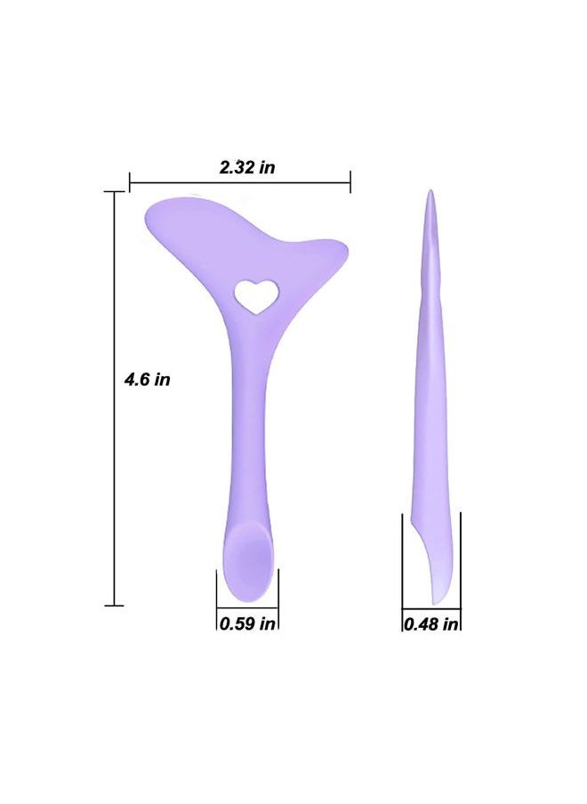 Eyeliner Stencils Wing Tips,Cat Eyeliner Eyeshadow Stencils,Silicone Eyeliner Tool,Multifunctional Eye Makeup Tool for Beginners Women Girls（Purple）