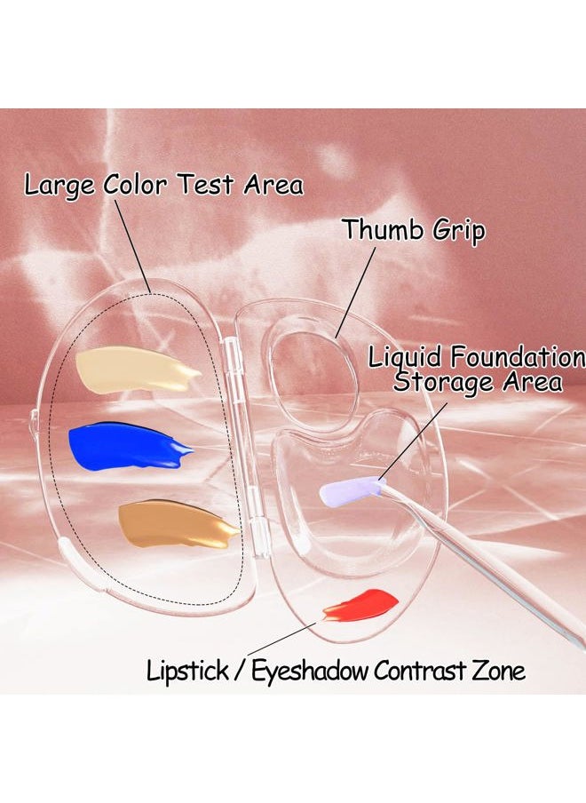 Makeup Mixing Palette, Acrylic Palette and Spatula, Upgraded Foundation Palette, Foundation Mixing Tray for Makeup Artist and Beginner