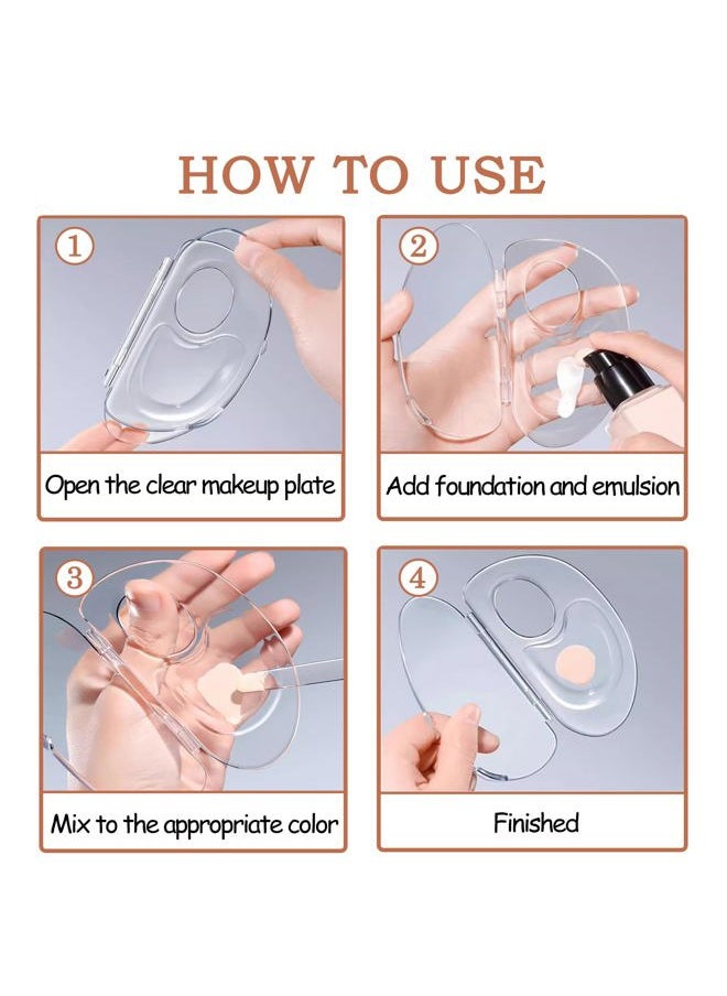 Makeup Mixing Palette, Acrylic Palette and Spatula, Upgraded Foundation Palette, Foundation Mixing Tray for Makeup Artist and Beginner