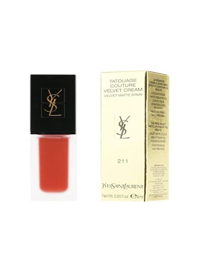 Tatouage Couture Velvet Cream Liquid - 211 Chili Incitement for Women - 0.2 oz Lipstick