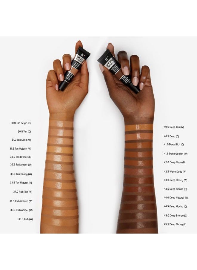 Bye Bye Under Eye Full Coverage Concealer - for Dark Circles, Fine Lines, Redness & Discoloration - Waterproof - Natural Finish – 40.5 Deep (C), 0.4 fl oz