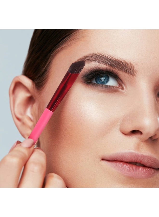 3Pcs 4D Hair Brow Stamp Brush, Multi Function Eyebrow Brush Set Square Angled Eyebrow Brush for Filling Eyebrows and Concealer