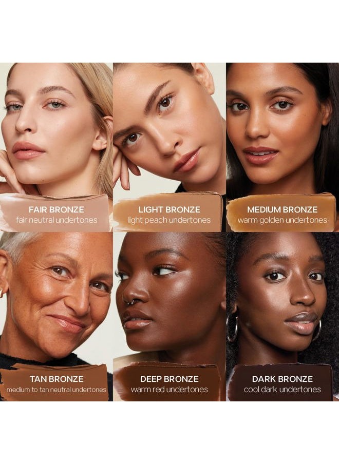 Sun Melt Bronzer - Buildable Cream-Balm Bronzer For Face Sculpting - Cream Contour with Velvet Finish - Tan Bronze (1 oz)