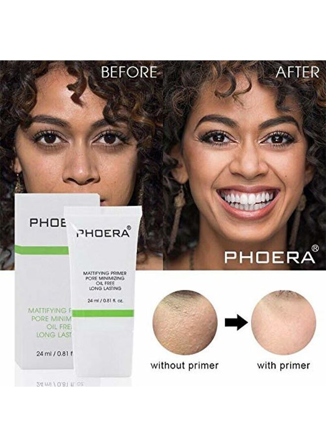 AQUAPURITY PHOERA FACE PRIMER Flawless Matte Finish Face Makeup Primer Oil Control Full Coverage Make Up Base beauty blender Long Lasting Moisturizing Pores Minimiser & Wrinkle Filler (24ml)