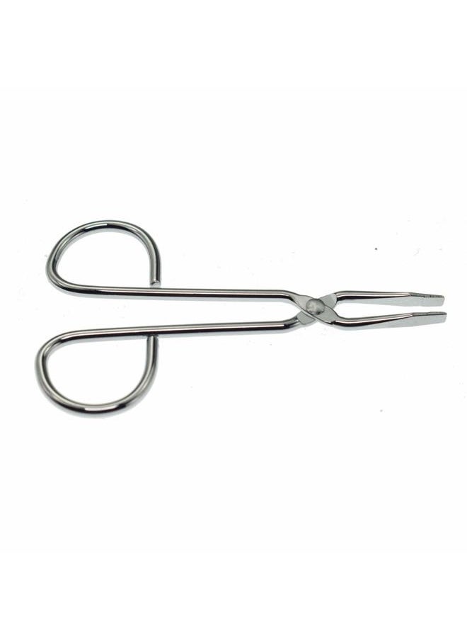 (2 Pack) Scissors Shaped Eyebrow Tweezers Clip - Flat Tip Tweezers Hair Plucker for Hair and Eyebrows Personal Care Multicolor (Silver & Straight)