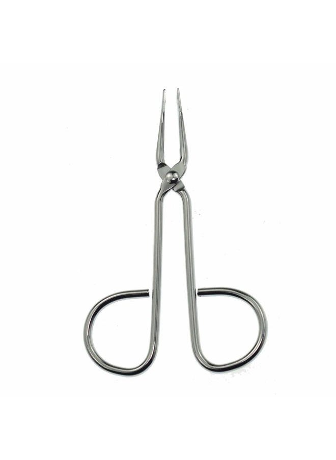 (2 Pack) Scissors Shaped Eyebrow Tweezers Clip - Flat Tip Tweezers Hair Plucker for Hair and Eyebrows Personal Care Multicolor (Silver & Straight)