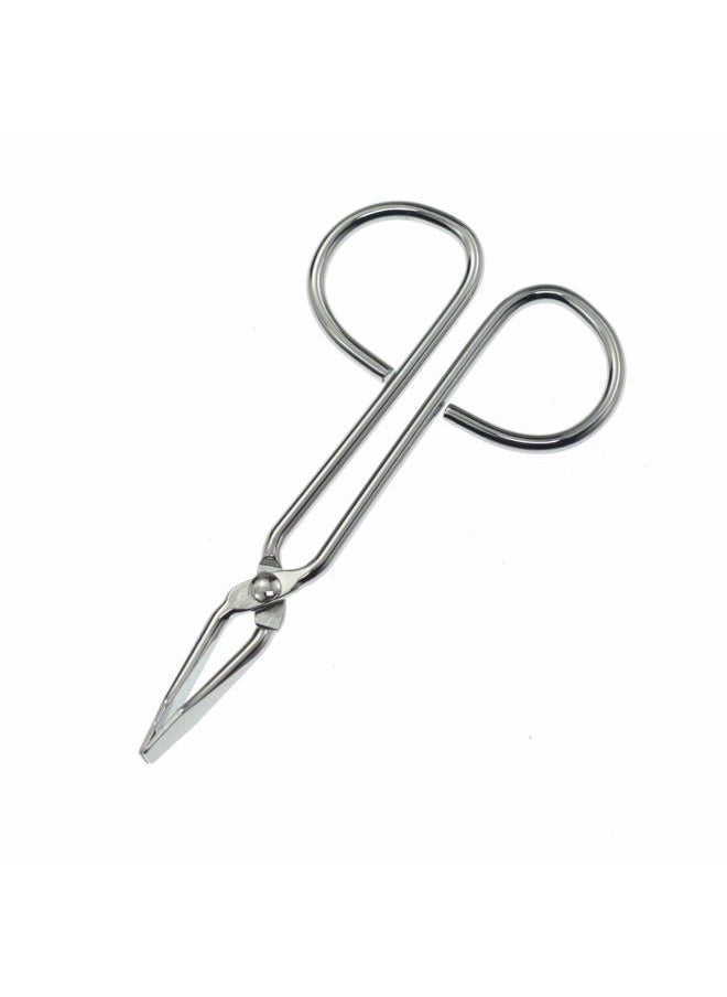 (2 Pack) Scissors Shaped Eyebrow Tweezers Clip - Flat Tip Tweezers Hair Plucker for Hair and Eyebrows Personal Care Multicolor (Silver & Straight)