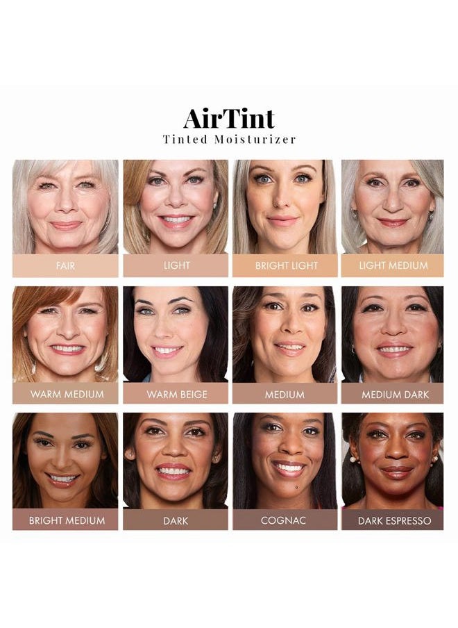 MagicMinerals AirTint Tinted Moisturizer AirBrush Spray Light | Tinted Moisturizer Spray with Anti-Aging Ingredients | Light Medium |2PC