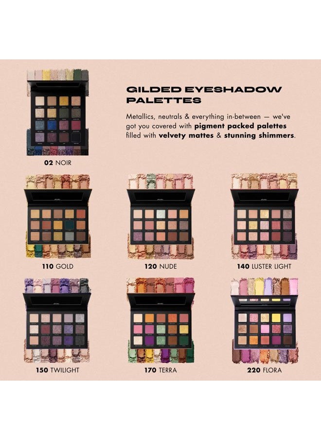 Gilded Nude Hyper Pigmented Eyeshadow Palette - 15 Natural Looking Makeup Eyeshadow Colors for Your Everyday Look