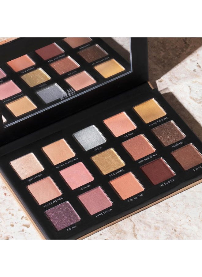 Gilded Nude Hyper Pigmented Eyeshadow Palette - 15 Natural Looking Makeup Eyeshadow Colors for Your Everyday Look