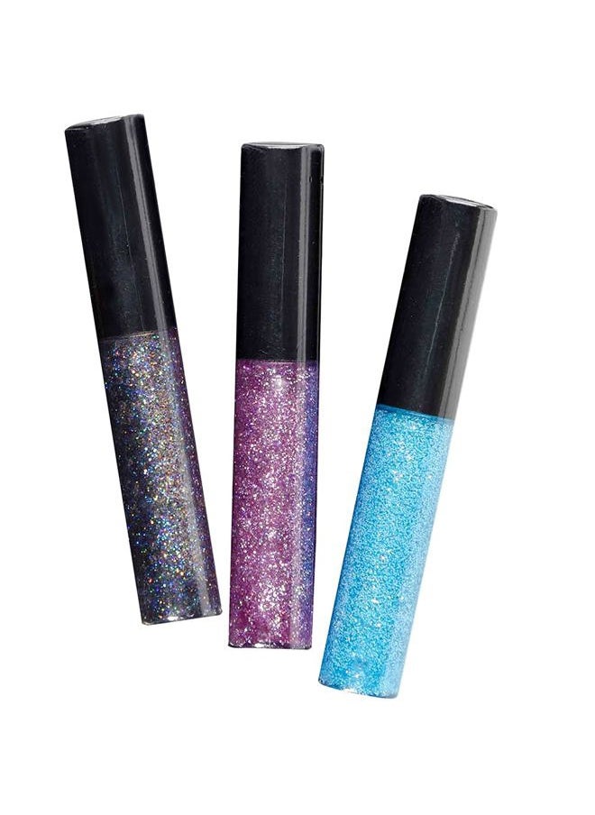 Multicolor Glitter Lip Gloss - 3 Pcs. - Shimmering Design, Perfect Costume Accessory For Parties, Events & Everyday Glamour