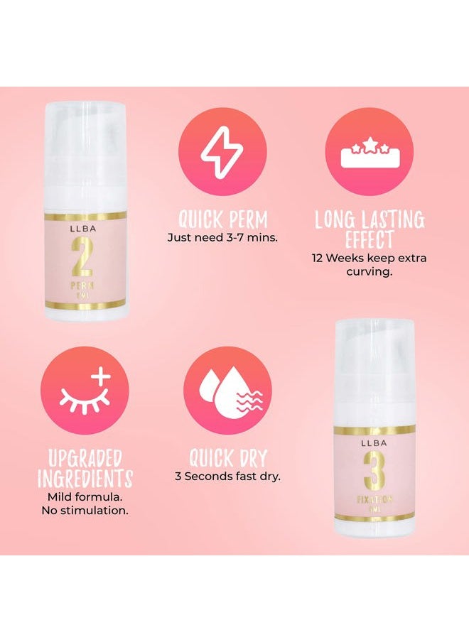 Lash Lift Kit, Eyelash Perm Kit, Professional Use, Upgraded Incredients, Long-Lasting, Semi-Permanent Curling, Ensuring Hyngen & Easy Cleaning