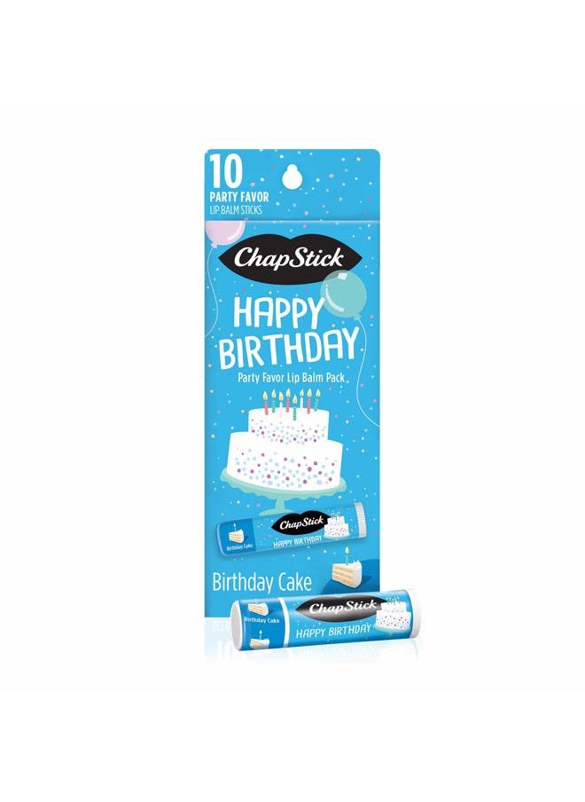 Chapstick Party Favor Lip Balm Gift Pack Happy Birthday 10 sticks 0.15 oz each