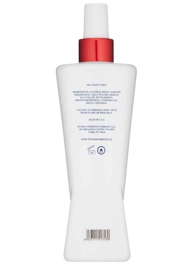 FILA Refreshing Body Spray for Women - Aquatic, Energizing Designer Body Spray Fragrance - Notes Of Mandarin And Passion Fruit - Intense, Long Lasting Scent, Streamlined White Bottle - 8.4 Oz