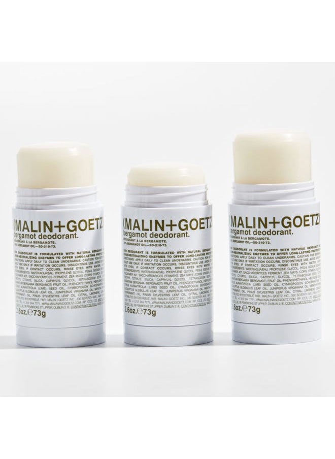 Malin + Goetz Bergamot Deodorant, 2.6 oz. - Men & Women's Stick Deodorant, Scented Deodorant for All Skin Types, Natural Fragrance & Color, Aluminum Free Natural Deodorant