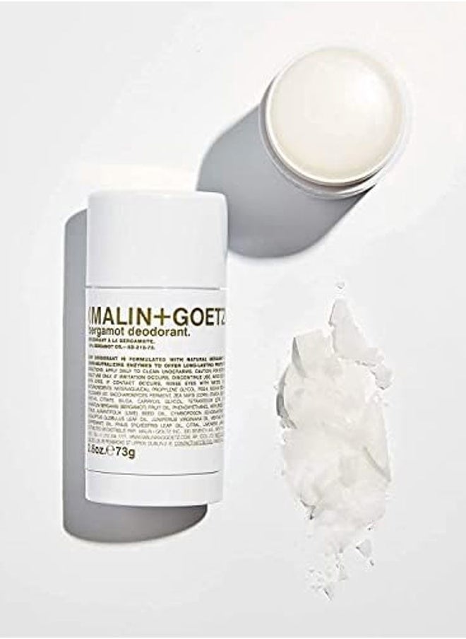 Malin + Goetz Bergamot Deodorant, 2.6 oz. - Men & Women's Stick Deodorant, Scented Deodorant for All Skin Types, Natural Fragrance & Color, Aluminum Free Natural Deodorant
