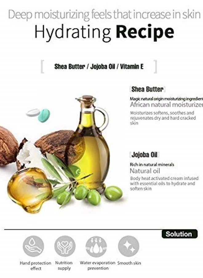 Hydrating Hand Masks (6pk Gloves) for Dry Hands | Shea Butter, Jojoba Oil, Vitamin E | Intensive Spa Treatment | Beauty Gift, Gift Set, Spa Day | Korean Skincare Easter Gift