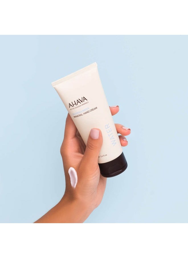 Dead Sea Water Mineral Hand Cream - Hand Moisturizer For Dry Cracked Hands, Light & Fast Absorbing, Enriched with Exclusive blend Osmoter, Smoothing Witch Hazel & Soothing Allantoin, 3.4 Fl.Oz