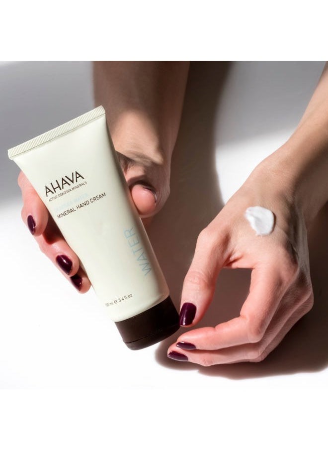 Dead Sea Water Mineral Hand Cream - Hand Moisturizer For Dry Cracked Hands, Light & Fast Absorbing, Enriched with Exclusive blend Osmoter, Smoothing Witch Hazel & Soothing Allantoin, 3.4 Fl.Oz