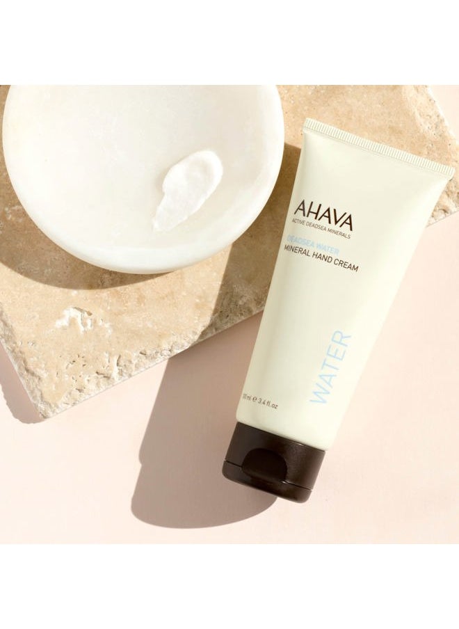 Dead Sea Water Mineral Hand Cream - Hand Moisturizer For Dry Cracked Hands, Light & Fast Absorbing, Enriched with Exclusive blend Osmoter, Smoothing Witch Hazel & Soothing Allantoin, 3.4 Fl.Oz