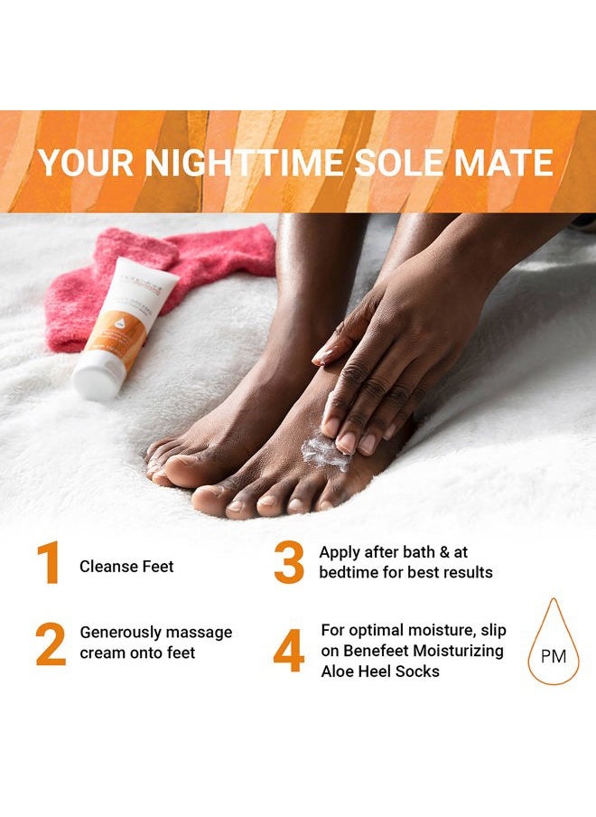 Sweet Dreams Overnight Foot Repair - Night Cream for Detox, Moisturize & Soften Dry Cracked Skin, With Apple Cider Vinegar, Turmeric & Borage Oil, 4oz