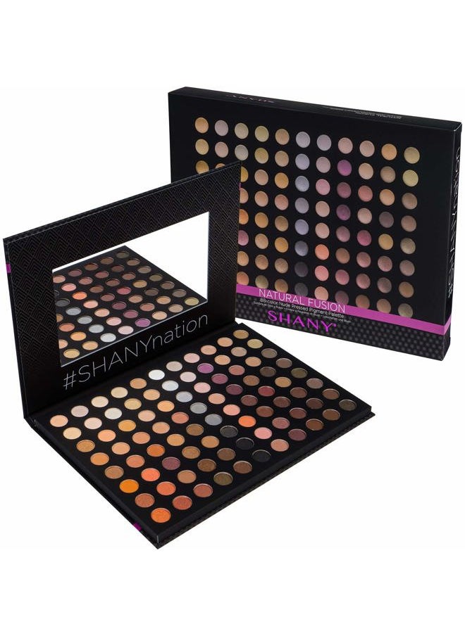 Natural Fusion Eyeshadow Makeup Palette - 88 Color Highly Pigmented Blendable Natural Color Matte Eye shadow Palette - Nude