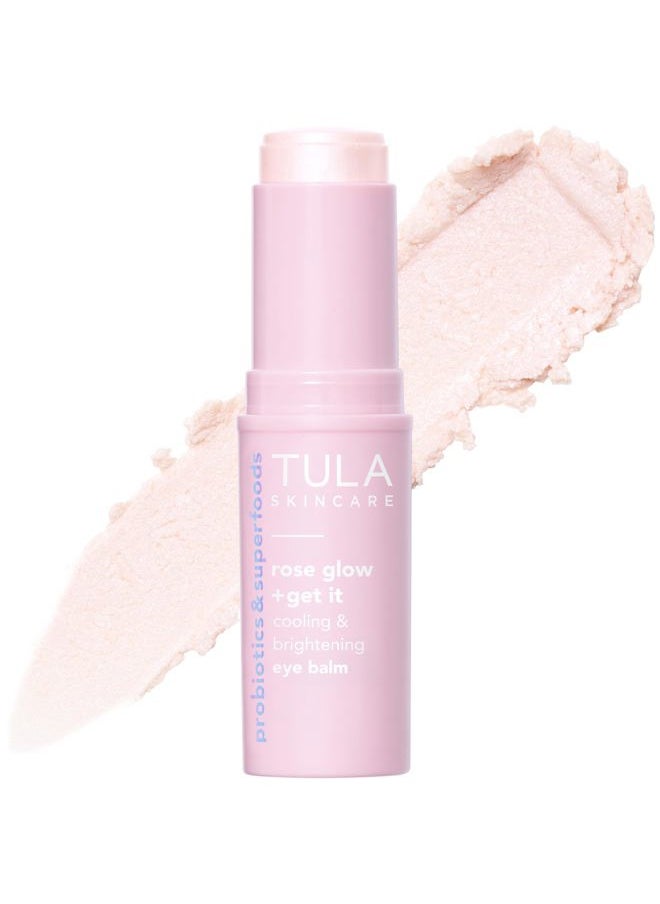 Skin Care Eye Balm Rose Glow - Dark Circle Treatment, Instantly Hydrate and Brighten Undereye Area, Portable and Perfect to Use On-the-go, 0.35 oz.