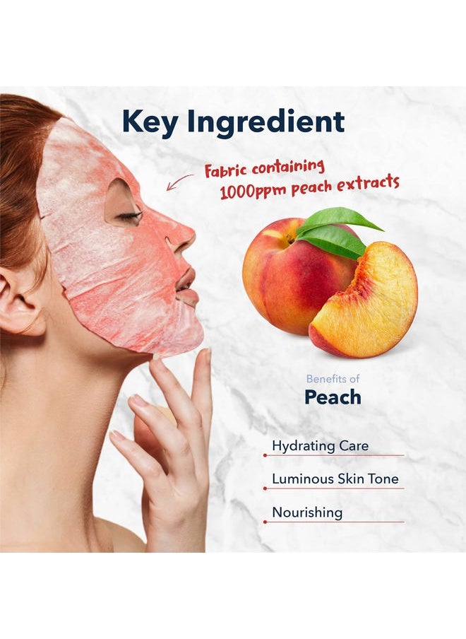 Deep Purifying Pink O2 Bubble Mask Peach (5 Pack) – Bubble Face Sheet Mask for Purifying & Moisturizing