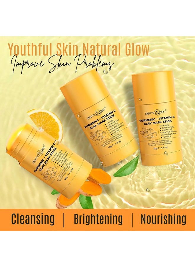 Turmeric Face Mask - Pure Organic Acne Treatment + Boosts Circulation + Anti-aging For Dull And Dry Skin Care- Set Of 3