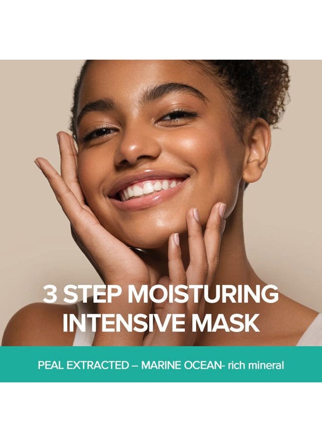 Marine Luminous Pearl Deep Moisture 3 Step Skin Care Facial Mask - Korean Skincare - boosting Brightening Moisturizing-10 Sheets for Dry Skin