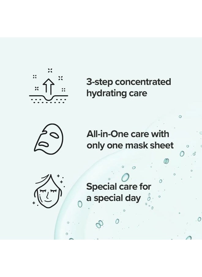 Marine Luminous Pearl Deep Moisture 3 Step Skin Care Facial Mask - Korean Skincare - boosting Brightening Moisturizing-10 Sheets for Dry Skin