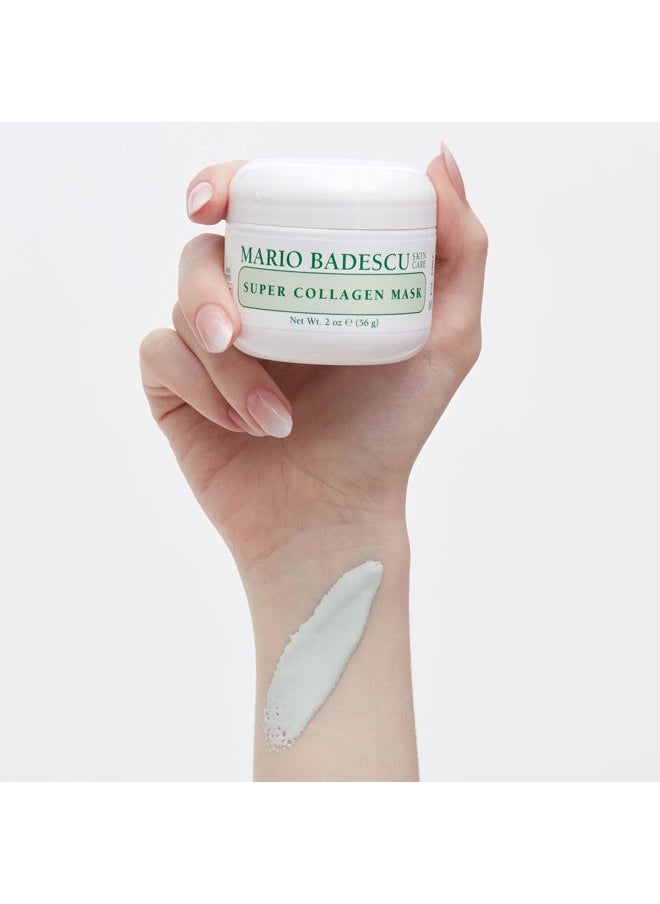 Super Collagen Mask, Clay Mask Face Skin Care Ideal for Combination, Dry or Sensitive Skin, Pore Minimizer with Hydrating Collagen and Purifying Kaolin Clay, 2 Oz