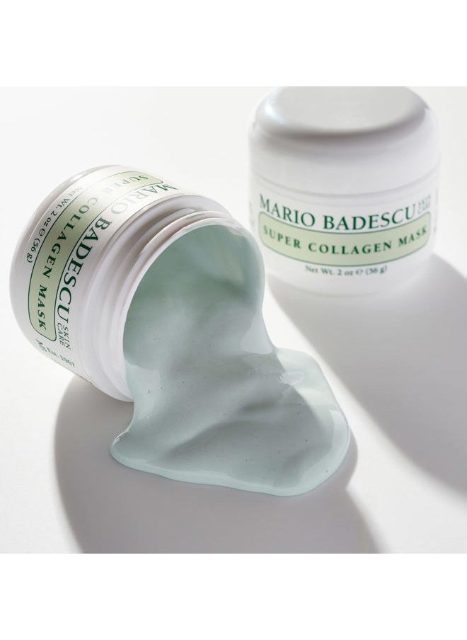 Super Collagen Mask, Clay Mask Face Skin Care Ideal for Combination, Dry or Sensitive Skin, Pore Minimizer with Hydrating Collagen and Purifying Kaolin Clay, 2 Oz