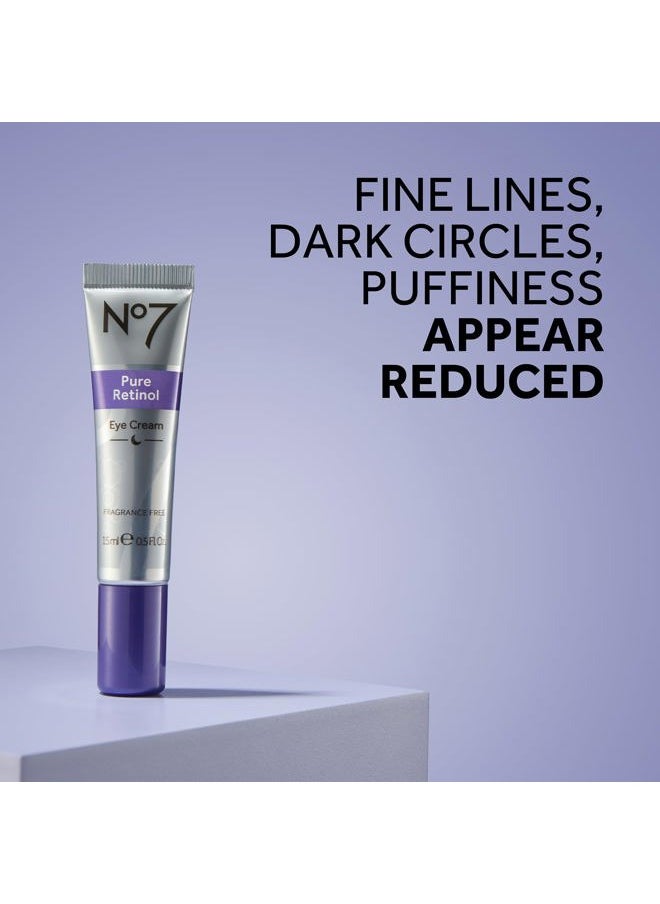 Pure Retinol Eye Cream - Under Eye Cream for Wrinkles, Fine Lines & Puffiness with 0.5% Retinol - Infused with Shea Butter to Smooth and Hydrate Skin (0.5 Oz)