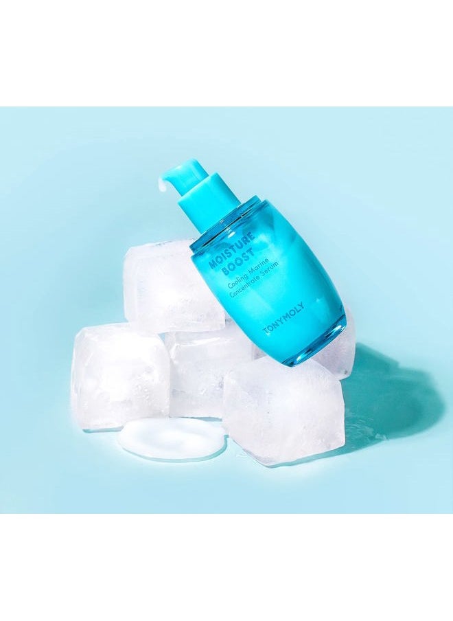 Moisture Boost Serum, Cooling Marine Concentrate with Chlorella & Seaweed, Hydrating, Mosturizer, 3 oz.