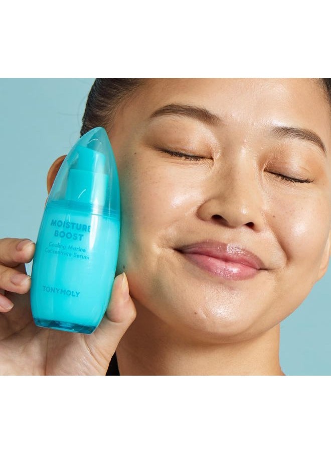 Moisture Boost Serum, Cooling Marine Concentrate with Chlorella & Seaweed, Hydrating, Mosturizer, 3 oz.
